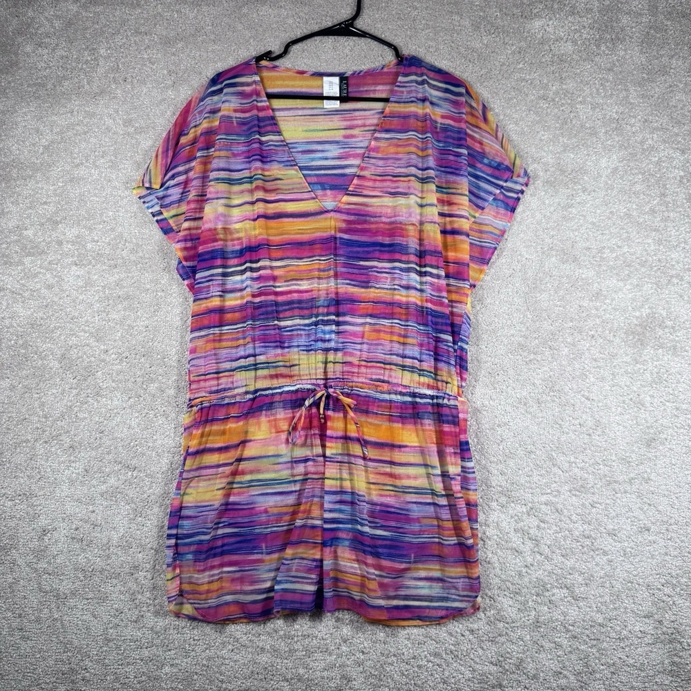 Lauren Ralph Lauren Slip On Swim Dress Coverup Women M Multi Color Designer